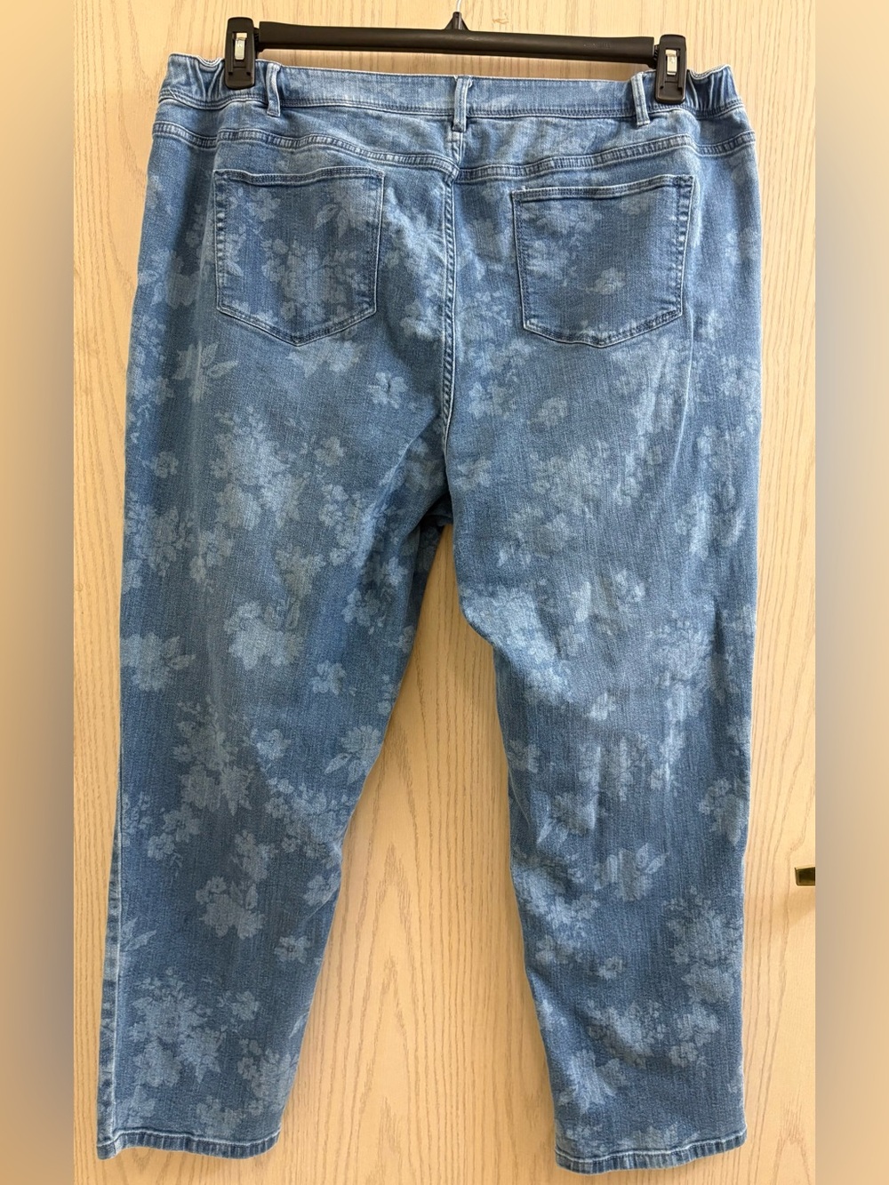 J. Jill Blue Floral-Pattern Slim Leg Jeans - Picture 2 of 5